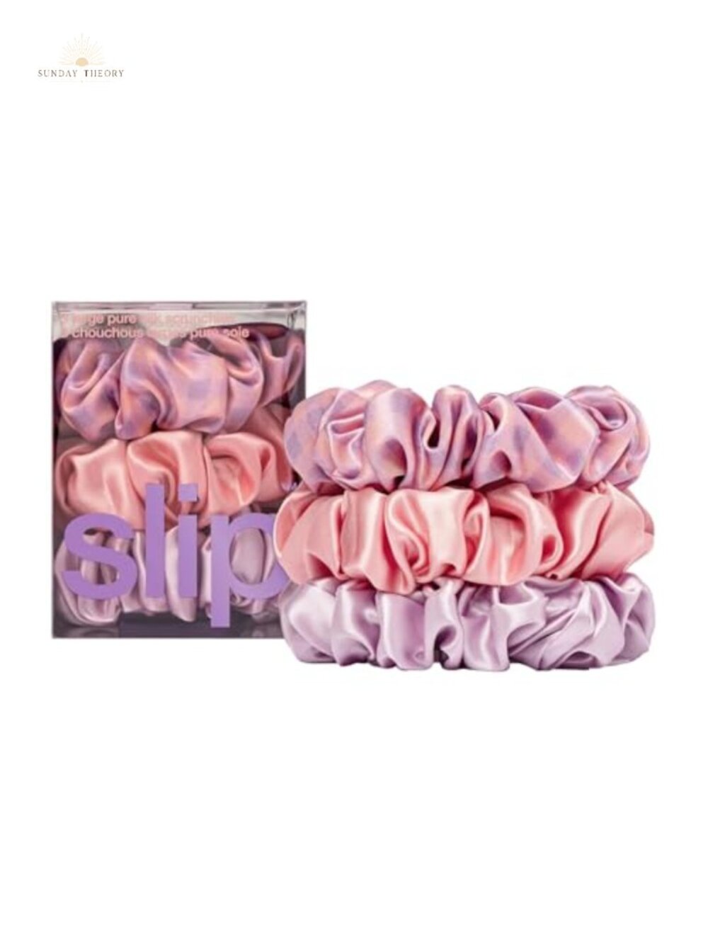Large Silk Scrunchies Set of 3 No Crease Anti Breakage Gentle Hair